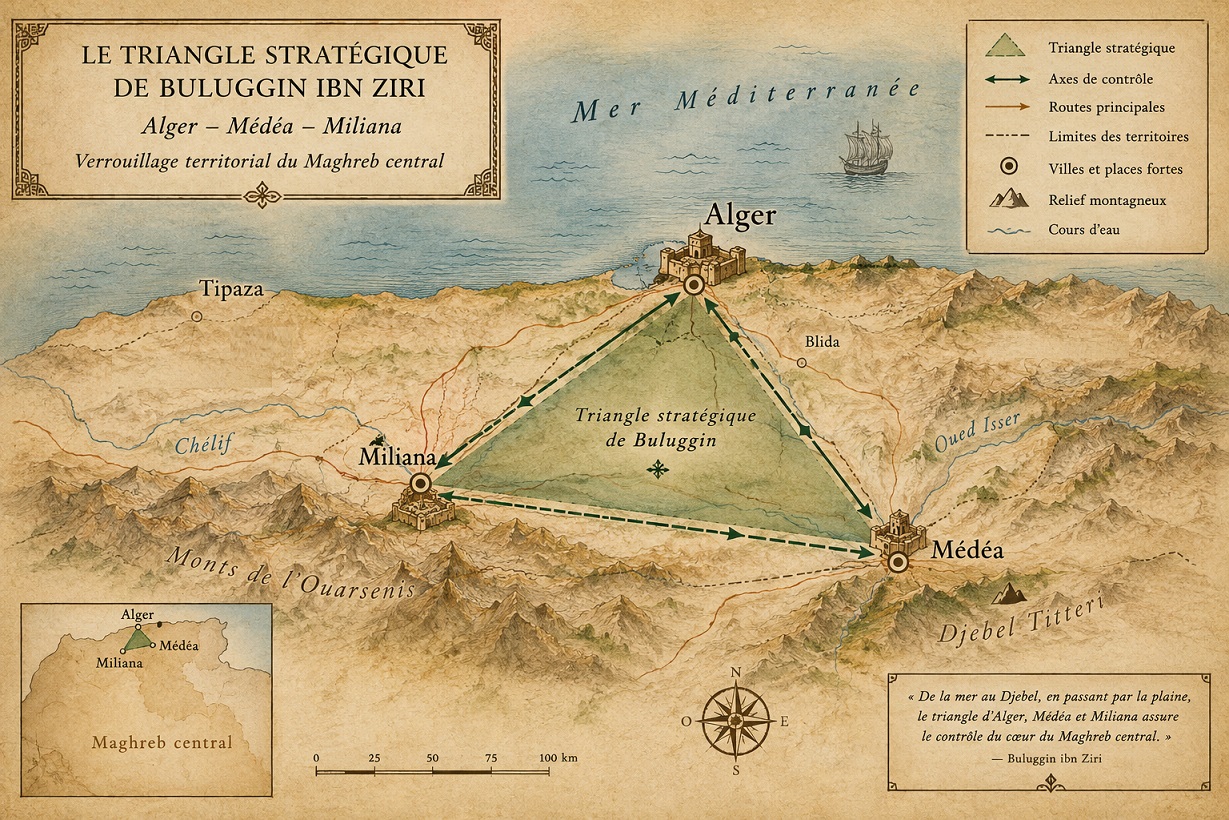 Carte du triangle stratégique de Buluggin